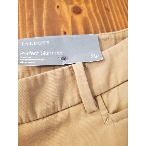 Talbots Capris Tan Perfect Skimmer Slim Leg Pedal Pusher 8P - Picture 5 of 10